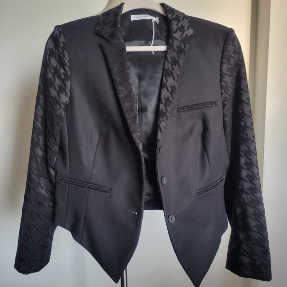 Anne Fontaine Pants - Anne Fontaine Black Tuxedo Jacquard Pantsuit – Size 42 (US 10)
